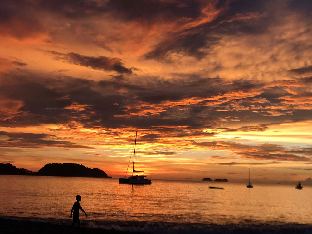 Sunset catamaran