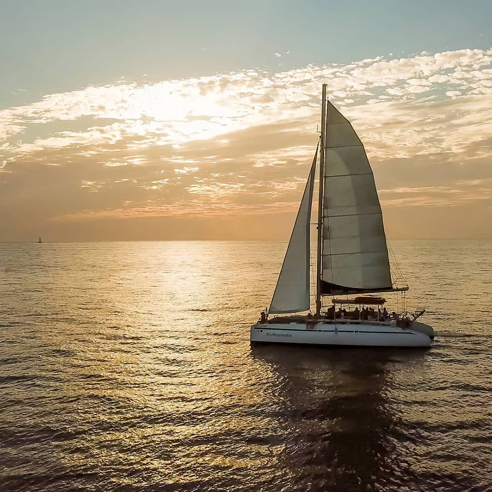 Flamingo Sunset Catamaran Sailing